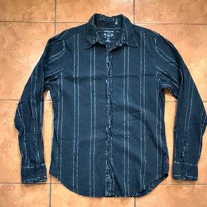 GUESS Men's Black Striped Shirt